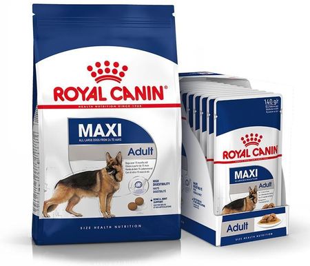 Royal Canin Multipack Maxi Adult 15kg + Maxi Adult Wet 10x140g