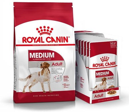 Royal Canin Multipack Medium Adult 15kg + Medium Adult Wet 10x140g