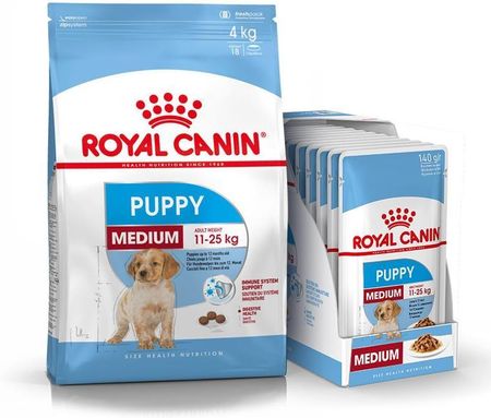 Royal Canin Multipack Medium Puppy 15kg + Medium Puppy Wet 10x140g