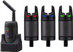 Prologic Sygnalizator wędkarski K3 Bite Alarm Set 3+1 zielony/żółty/czerwony (62040)