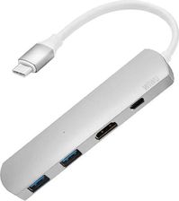 WiWU hub T3+ USB-C - 2x USB HDMI 4K srebrny (31165UNIW)