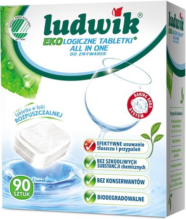 Ludwik Eko Ekologiczne Tabletki All In One Do Zmywarek 90szt.
