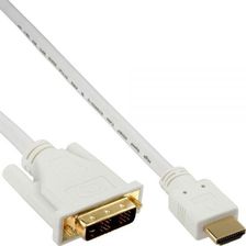InLine Kabel Adapter HDMI DVI na 18+1 męski biało / złoty - 0.5m (17659U)