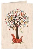 Zdjęcie Karnet drewniany C6 + koperta Święta Drzewko - Luboń