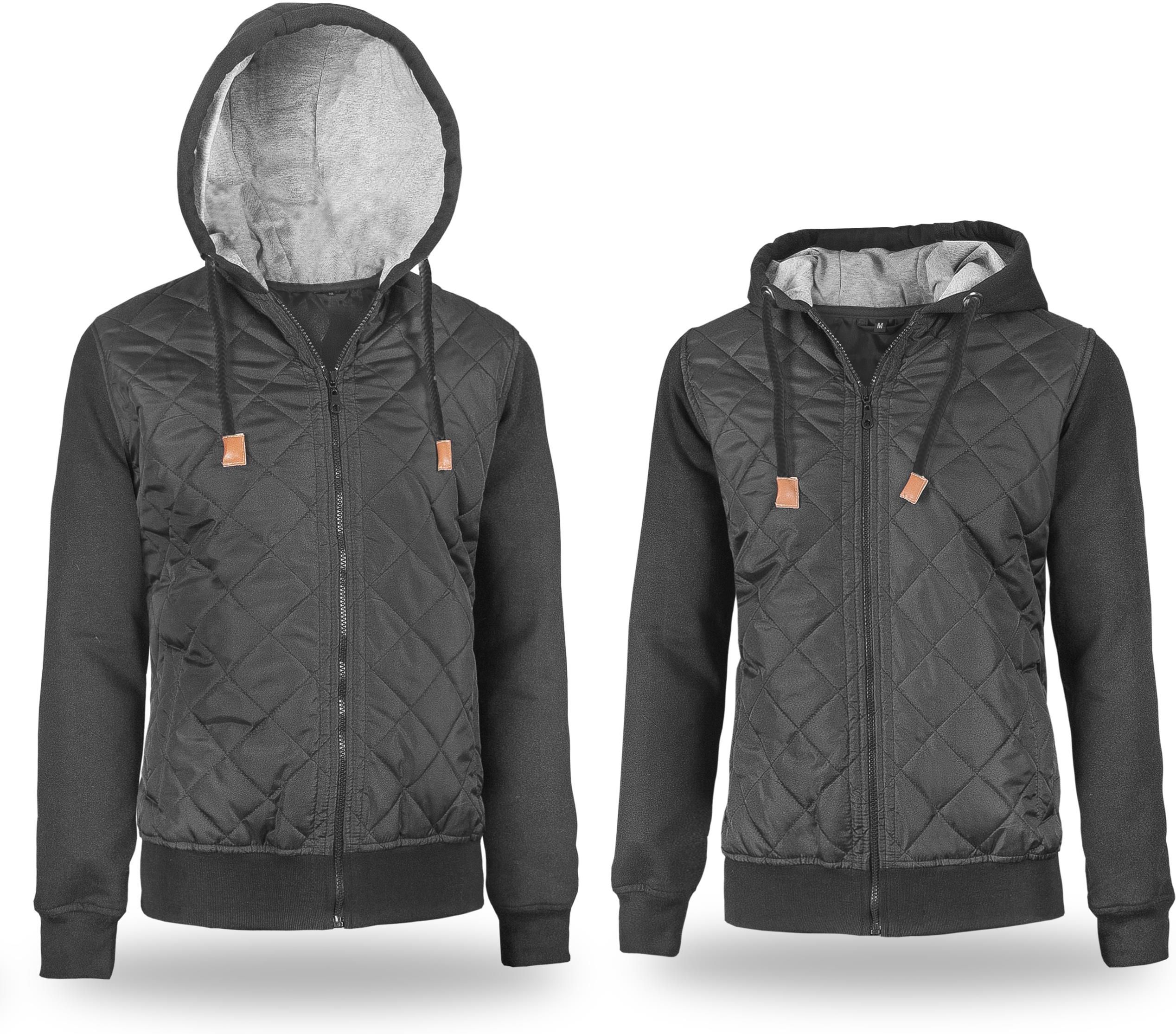 Kurtka Męska Bluza Pikowana kaptur JRX03 4XL czarn Ceny i pikowana czarna męska kurtka 4xl