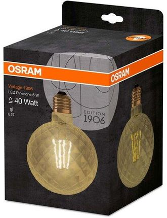 Osram Ledvance Vintage 1906 Led Cl Pinecone Fil Gold 40 NonDim 4,5W/825 E27 