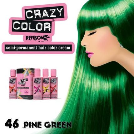 Renbow Crazy Color Zmywalna Farba Do Włosów 100Ml 046 Pine Green