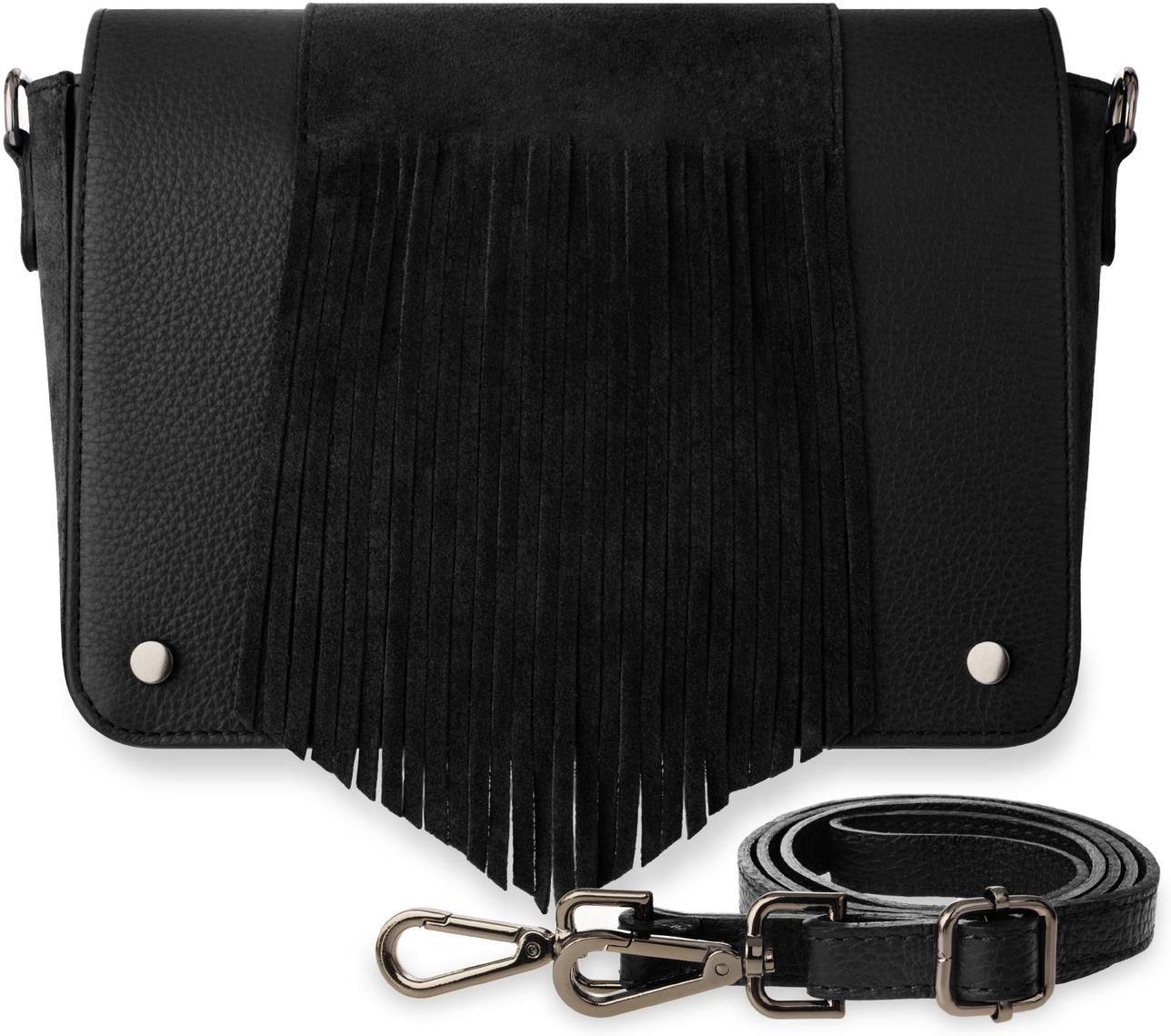 Torebka damska listonoszka boho frędzle jasny brąz torebka mała elegancka usztywniana Stylowe Obcasy Torebka damska listonoszka boho frędzle jasny brąz torebka mała elegancka usztywniana Stylowe Obcasy