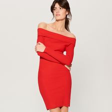 Mohito - Sukienka z odkrytymi ramionami - Czerwony - Ceny i opinie -  