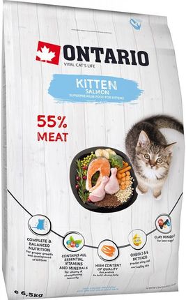 Ontario Kitten Z Łososiem 6,5kg