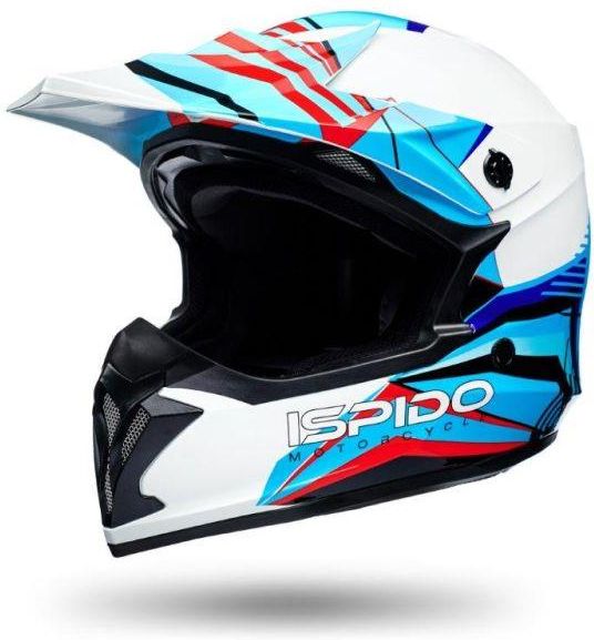 Kask motocyklowy Kask crossenduro ISPIDO HUMMER kolor biały KASK NOX MOTOCYKLOWY METALIZOWANY + SZYBA PINLOCK