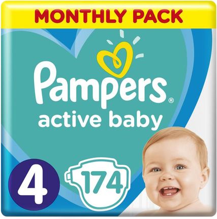 Pampers Pieluchy Active Baby MSB rozmiar 4, 174Szt.