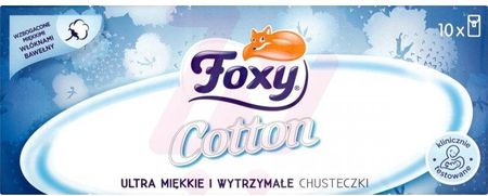 Foxy Cotton Ultra Miękkie I Wytrzymałe Chusteczki 10 Paczek (67338)