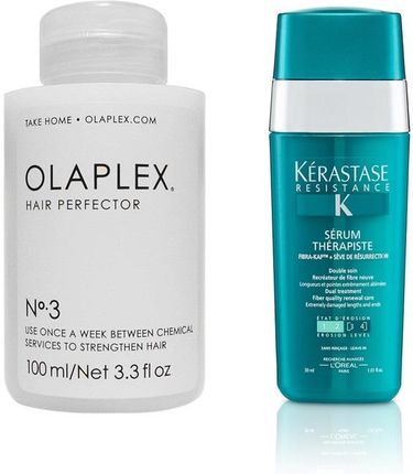 Olaplex Hair Perfector No.3 and Therapiste do włosów regenerująca kuracja do włosów 100ml + serum do zniszczonych końcówek 30ml