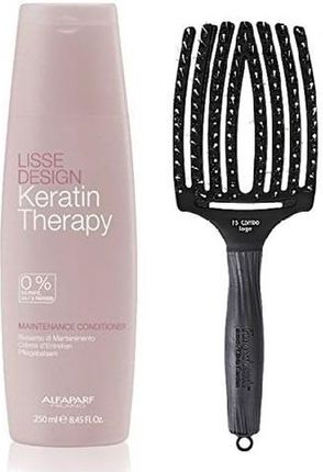 Alfaparf Keratin Therapy Maintenance and Finger Brush do wygładzenia i rozczesywania włosów odżywka 250ml + szczotka rozmiar L