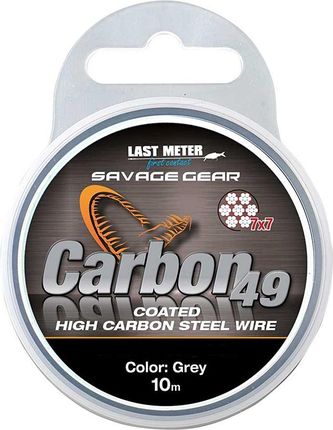 Savage Gear Carbon49 0.48mm 11kg 24lb Coated Grey 10m (54895)