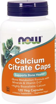 Now Calcium Citrate Caps 120 Vegekapsułek