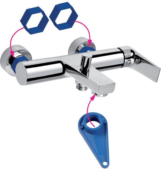 mos3セット Deante Komplet zabezpieczający klucz do aeratorów M24/28. osłonki