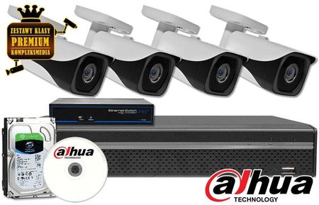 Dahua 4 Kamerowy Zestaw Do Monitoringu Ip Zmip-Dah4Kb60 (6Mpx) - Zestawy Klasy Premium / Rabaty!
