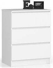 Komoda Szafka Stolik 60Cm 3 Szuflady Biała