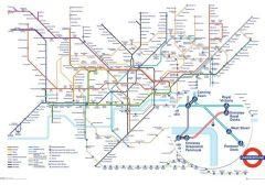 Londyn Metro Underground Map Plakat