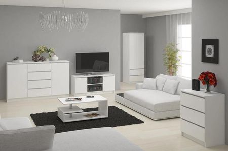 Szafka Nocna Komoda Cl3 60Cm 3 Szuflady Biała - zdjęcie 2