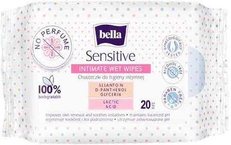 Bella Sensitive Chusteczki do higieny intymnej 20szt