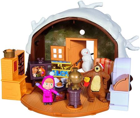 Simba Toys Zestaw Figurek Masza I Niedźwiedź - Zimowy Domek Niedźwiedzia