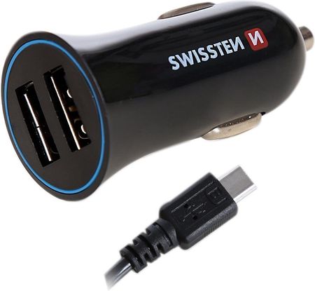 SWISSTEN 2xUSB 2.4A + USB-C