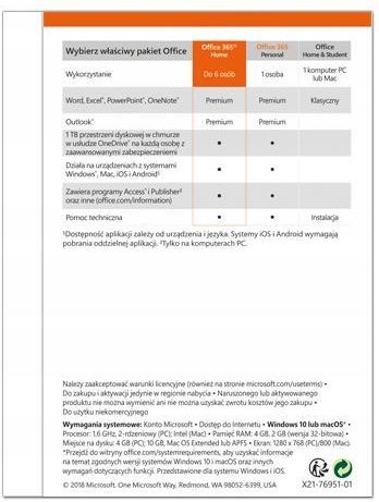 Microsoft Office 365 Home PL 1Rok 5U Box (6GQ01016)