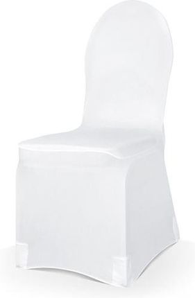 Pokrowiec Na Krzesło Z Matowej Tkaniny Biały Ślub