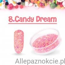 08 Candy Dream Pyłek Do Zdobienia Paznokci Słoiczek 3 Ml