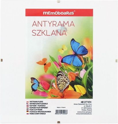 Memoboards Antyrama 30x30 cm szkło