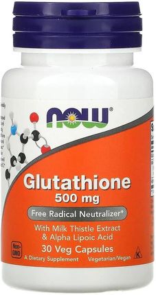 Now Foods Glutathione 500 30 Kaps