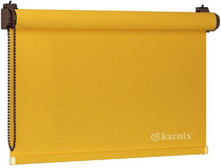 Karnix Rolety Bezinwazyjne Mini Pearl Żółty Brązowy