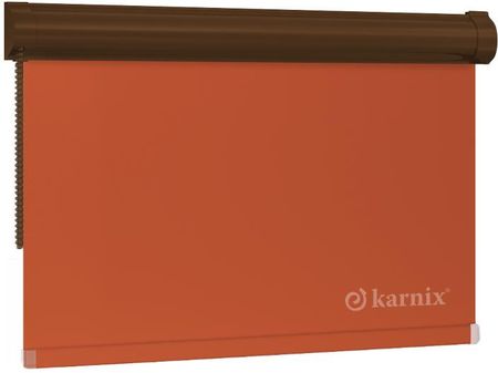Karnix Roleta W Kasecie Blackout 100% Zaciemniająca Terracotta Brązowy