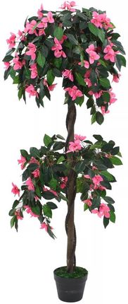 vidaXL Sztuczny Rododendron Z Doniczką 310 Cm Zielony I Różowy