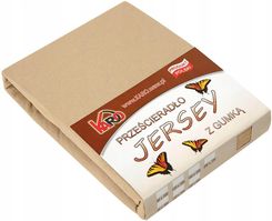 Zdjęcie Prześcieradło jersey z gumką 120x200 beżowe ciemne - Brwinów