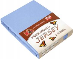 Zdjęcie Prześcieradło jersey z gumką 140x200 błękitne 028 - Warka