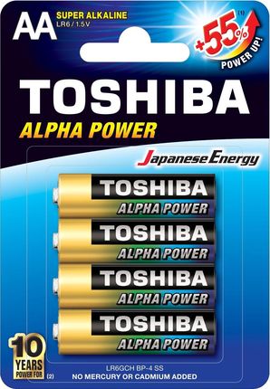 Toshiba Bateria Ultra Alkaliczna Lr6/Aa 1.5V Alpha Power 4Sztuki (0292763)