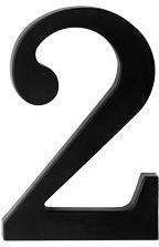 Zdjęcie Klamki Drzwiowe Cyfra 2 Na Budynek Czarna (Obcpc2) - Sułkowice