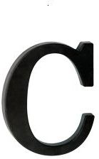 Zdjęcie Klamki Drzwiowe Litera C Na Budynek Czarna (Oblpccd) - Sułkowice