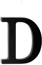 Zdjęcie Klamki Drzwiowe Litera D Na Budynek Czarna (Oblpcdd) - Stary Sącz