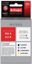 Activejet AC-M5/8R Tusz do Canon PGI5BK CLI8C CLI8M CLI8Y