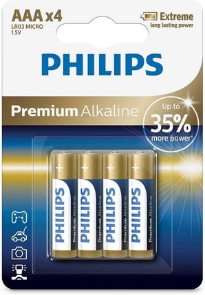 Philips LR03M4B/10 4 ks Bateria alkaliczna AAA PREMIUM ALKALINE 1,5V