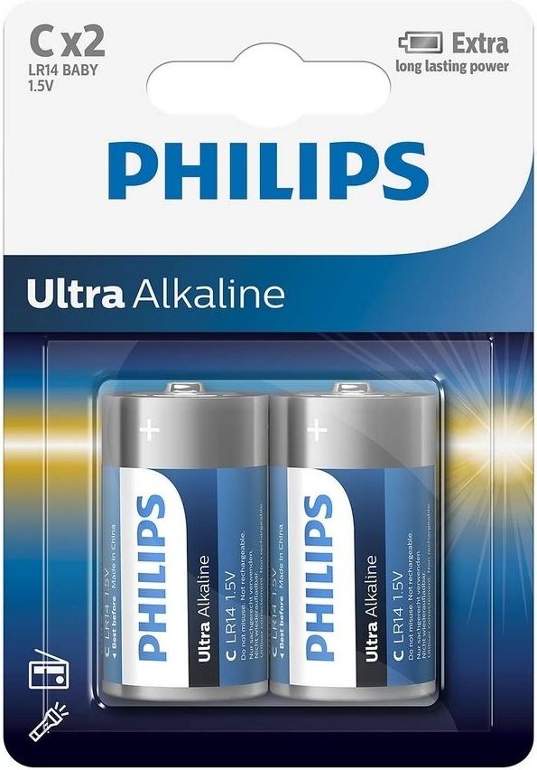  Philips LR14E2B/10 2 ks Bateria alkaliczna C ULTRA ALKALINE 1,5V