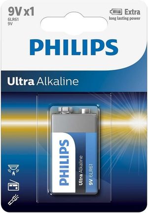 Philips 6LR61E1B/10 Bateria alkaliczna 6LR61 ULTRA ALKALINE 9V