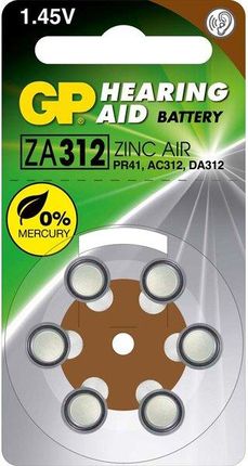 EMOS 6 szt Baterie do aparatów słuchowych ZA312 GP HEARING AID 1,45V/160 mAh