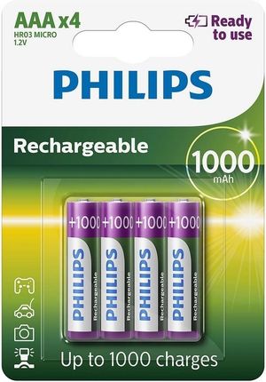 Philips R03B4RTU10/10 4szt Bateria ładowalna AAA MULTILIFE NiMH/1,2V/1000 mAh