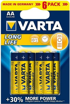 Varta 4106 6szt Baterie alkaliczne LONGLIFE EXTRA AA 1,5V